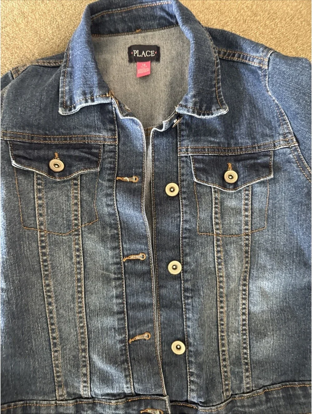 Children's Place Girls Denim Jean Jacket Size 14 XL